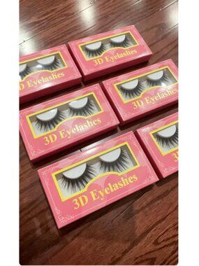 6PCS 3D Natural False Eyelashes Fluffy Volume Fake Lashes